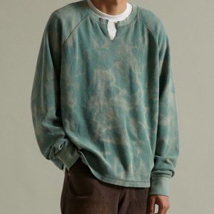 Urban Outfitter's BDG Bleached Marble Thermal Long Sleeve Tee